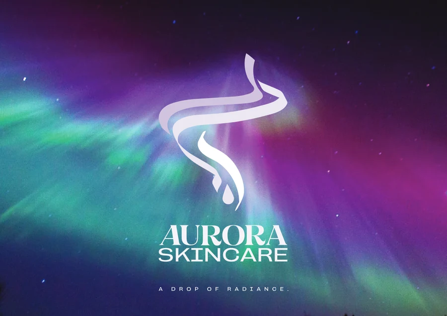 مشروع طالبة جنان — Aurora Skincare هوية بصرية